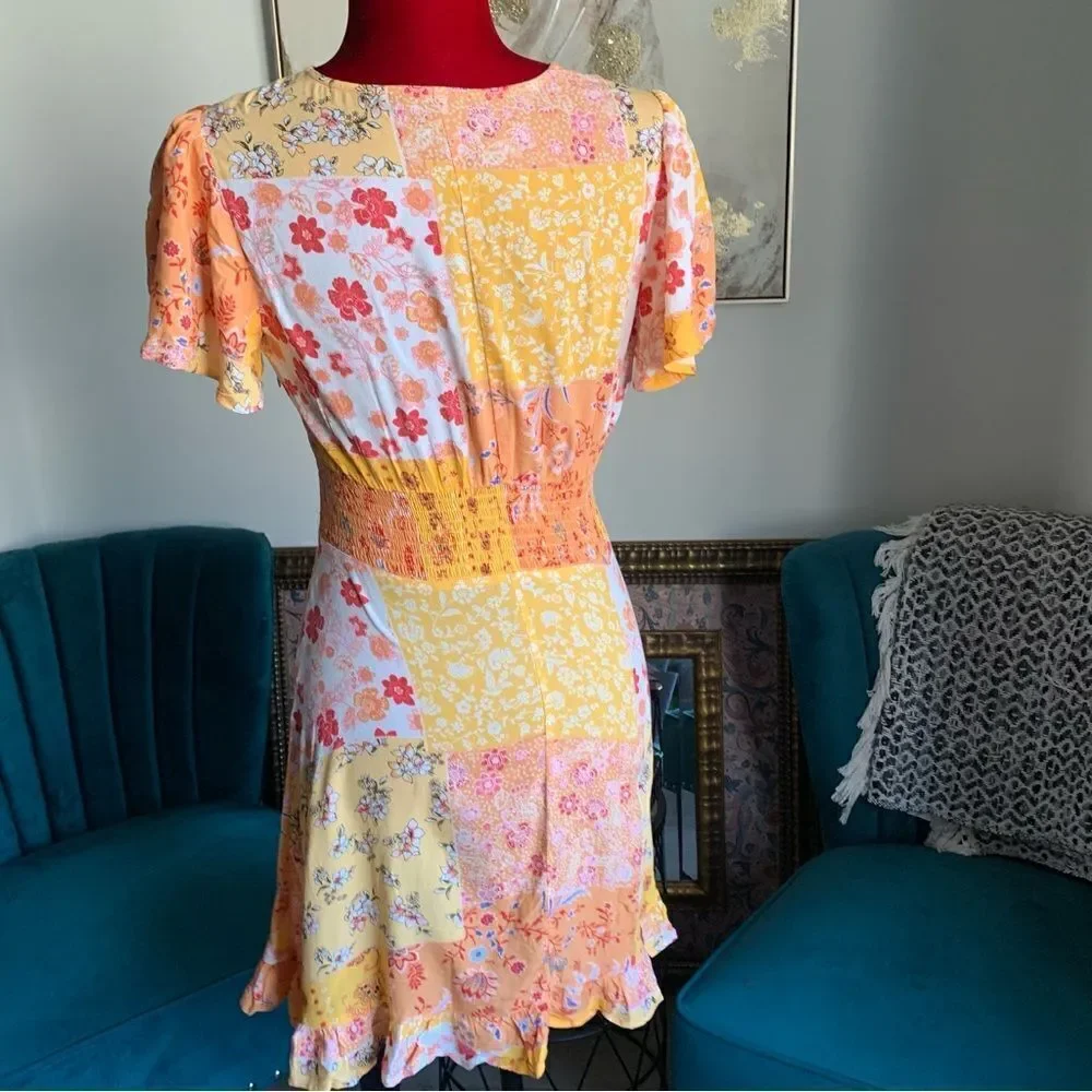 FOREVER 21 FLORAL BOHO MINI DRESS - Picture 6 of 8